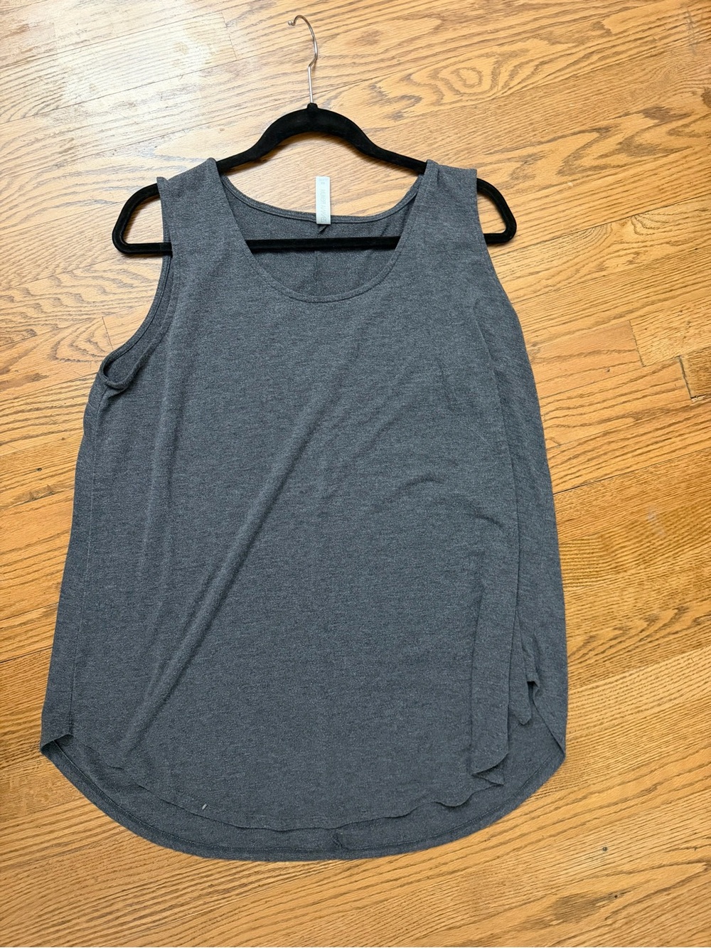 Zenana Premium Women’s Sleeveless Tunic Tank Top Charcoal Gray Curved Hem Size 2